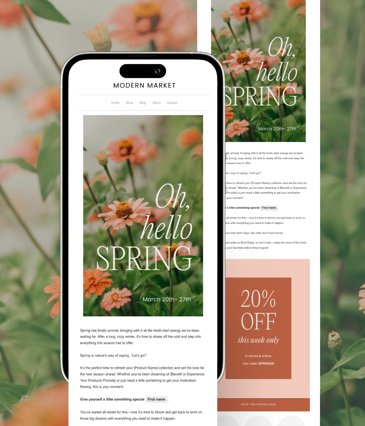 Oh Hello Spring Sale Flodesk Template - Modern Market