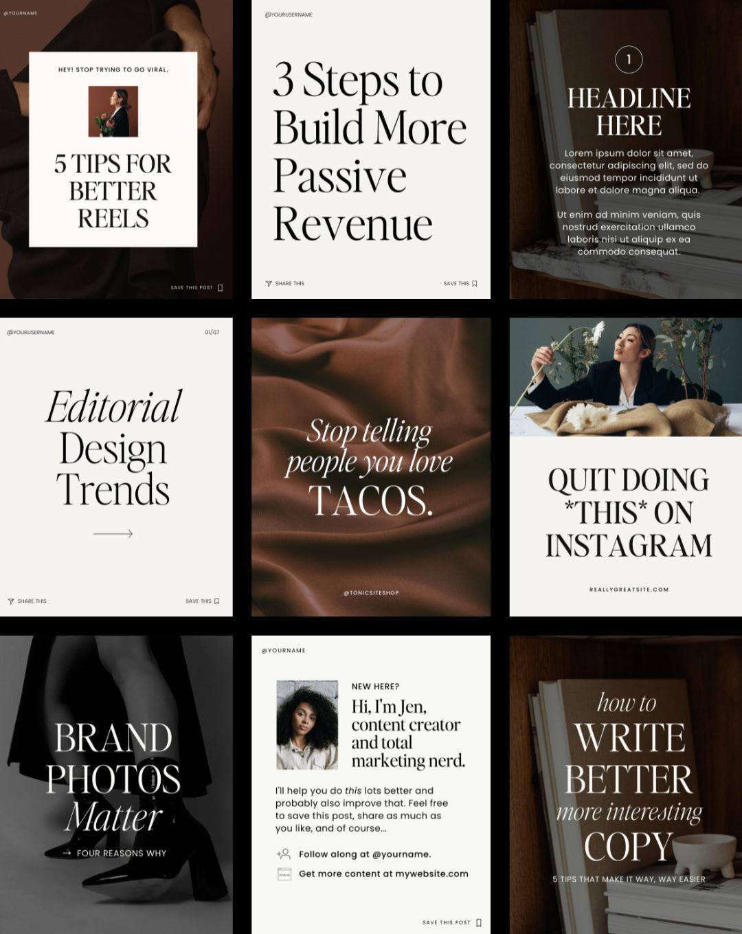 Amaro Content Templates (Batch No. 01) - Modern Market