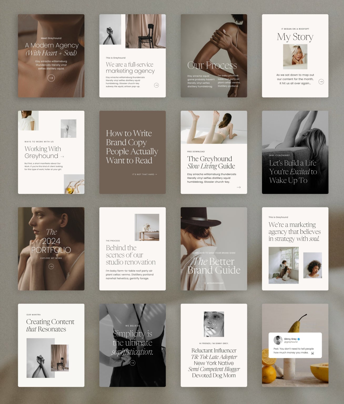 Greyhound Social Media Canva Templates - Modern Market