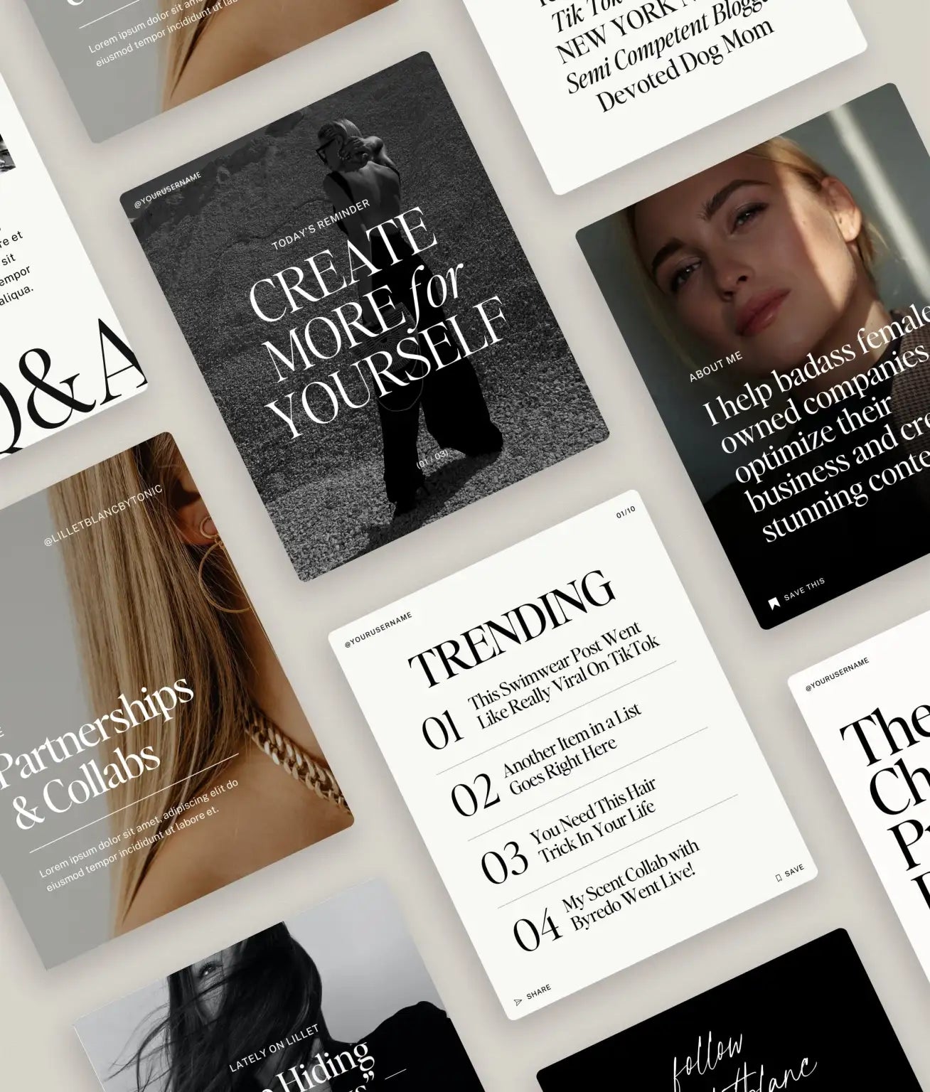 Lillet Blanc Social Media Canva Templates - Modern Market