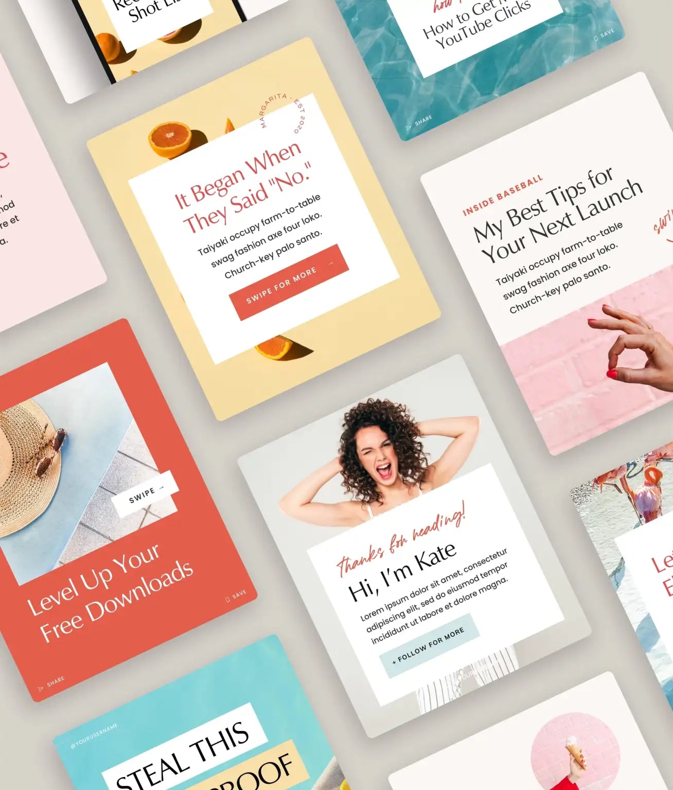 Margarita Social Media Canva Templates - Modern Market