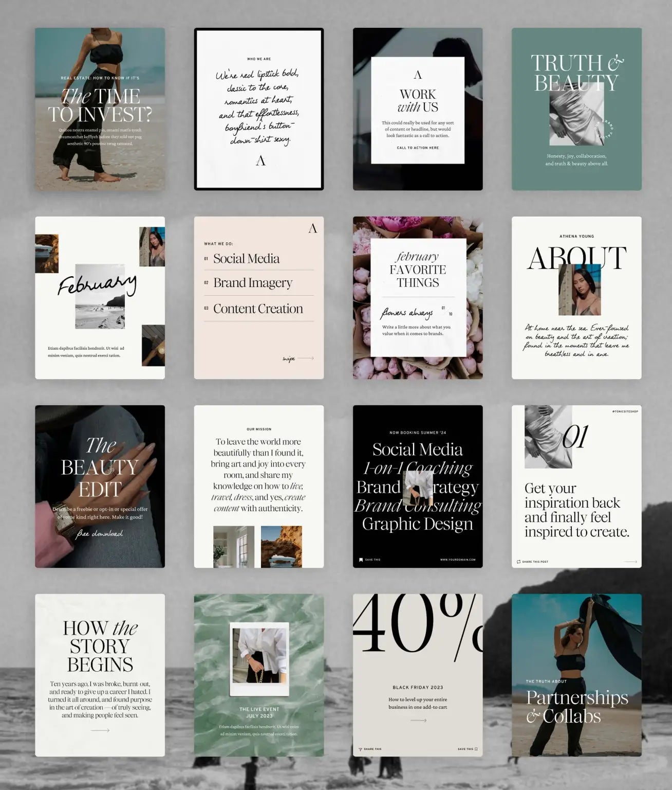 Amaretto Sour Social Media Canva Templates