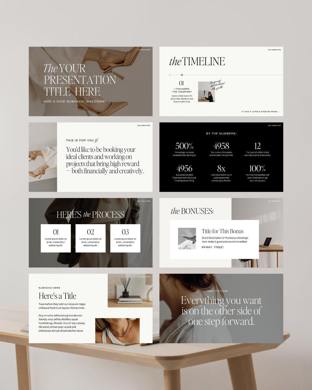 The Webinar + Sales Funnel Canva Slide Deck